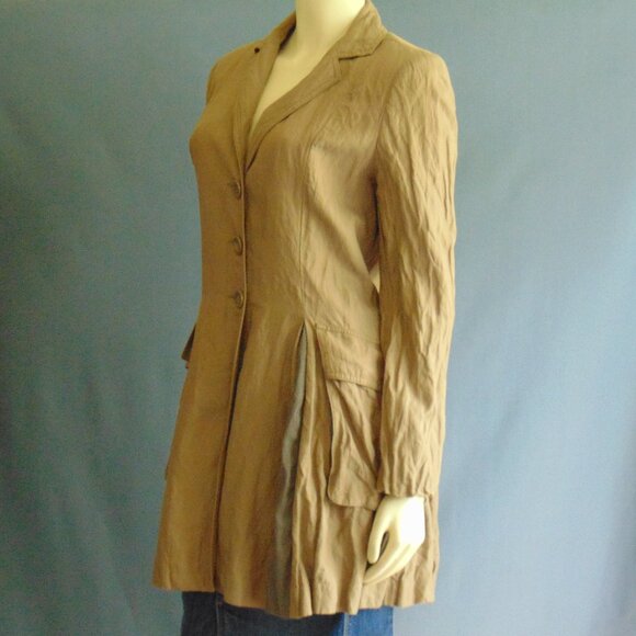 Cabi 840 Treasure Hunter Steampunk Khaki Gold Metal Jacket Coat M - Picture 5 of 15